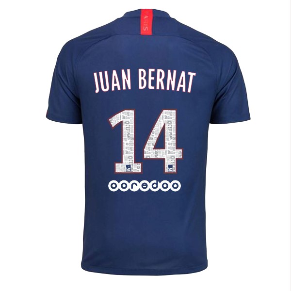 Camiseta Paris Saint Germain NO.14 Juan Bernat Primera equipación 2019-2020 Azul
